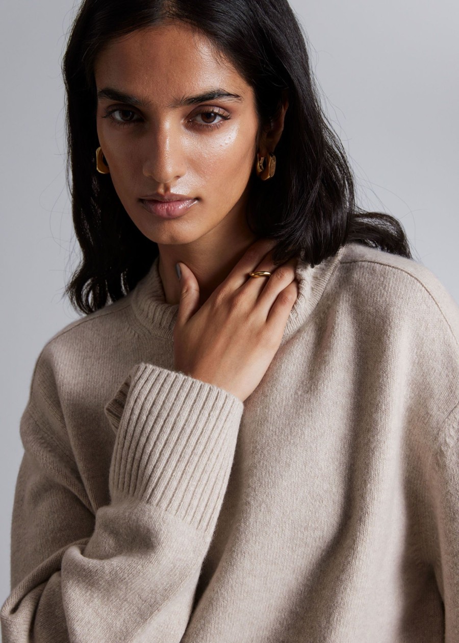 Toj & Other Stories | Boxy Cashmere-Blend Jumper Beige