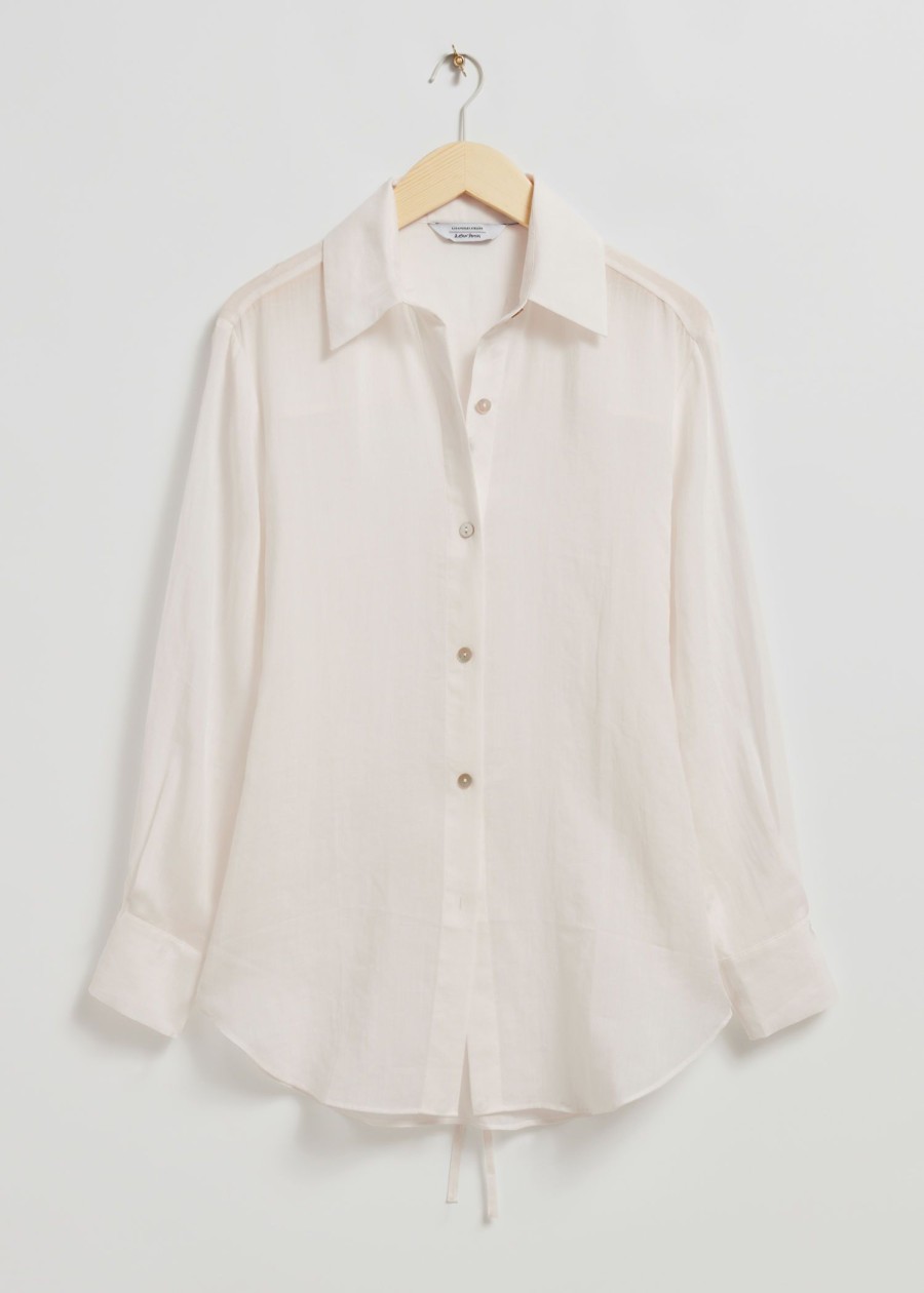 Toj & Other Stories | Loose-Fit Back-Tie Detail Shirt Hvid