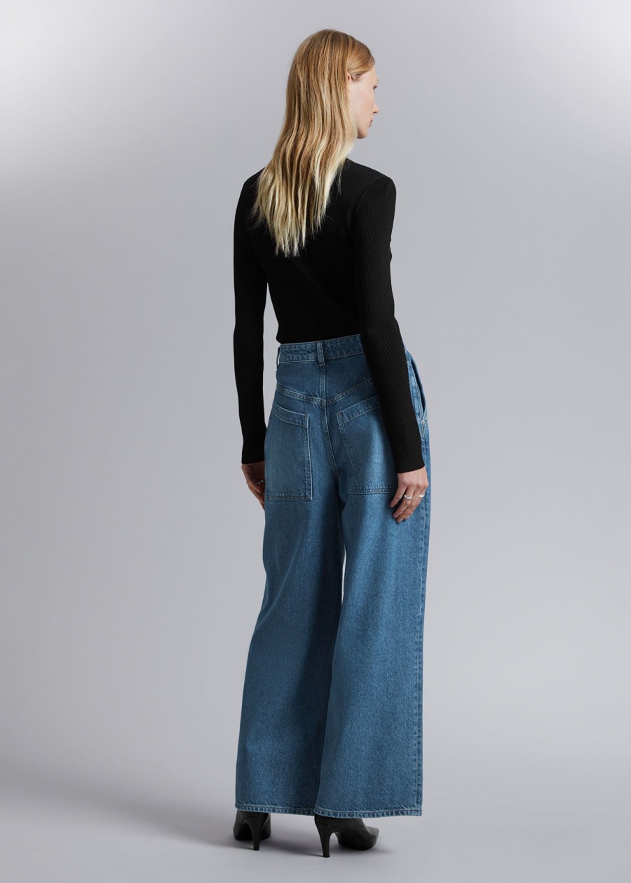 Toj & Other Stories | Brede Baggy Jeans Mellem Bla