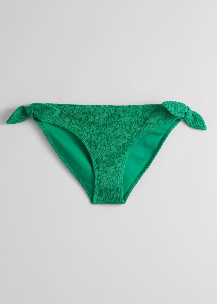 Badetoj & Other Stories | Crepe Knot Tie Bikinitrusser Gron