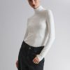 Toj & Other Stories | Mock Neck Jacquard Top Hvid