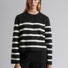 Toj & Other Stories | Strikket Sweater Med Brede Aermer Elfenben/Sort Stribet