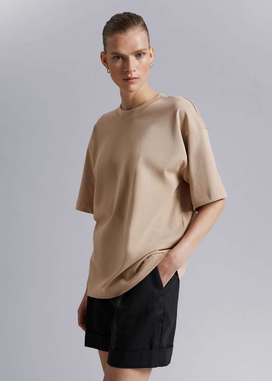 Toj & Other Stories | Oversized T-Shirt I Bomuldsjersey Stovet Beige