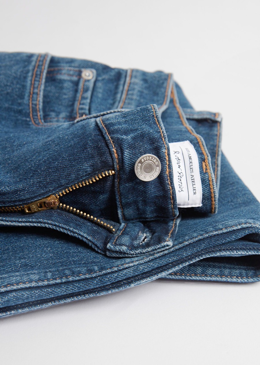 Toj & Other Stories | Brede Croppede Jeans Mellem Stovet Bla