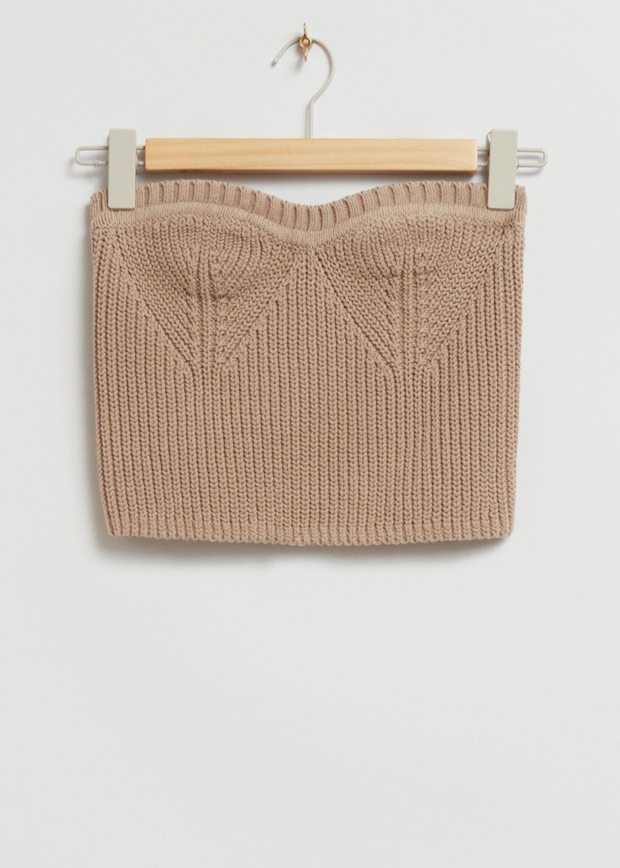 Toj & Other Stories | Strikket Bandeau Tube Top Mellem Beige