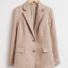 Toj & Other Stories | Afslappet Enkeltradet Silkeblazer Stovet Beige