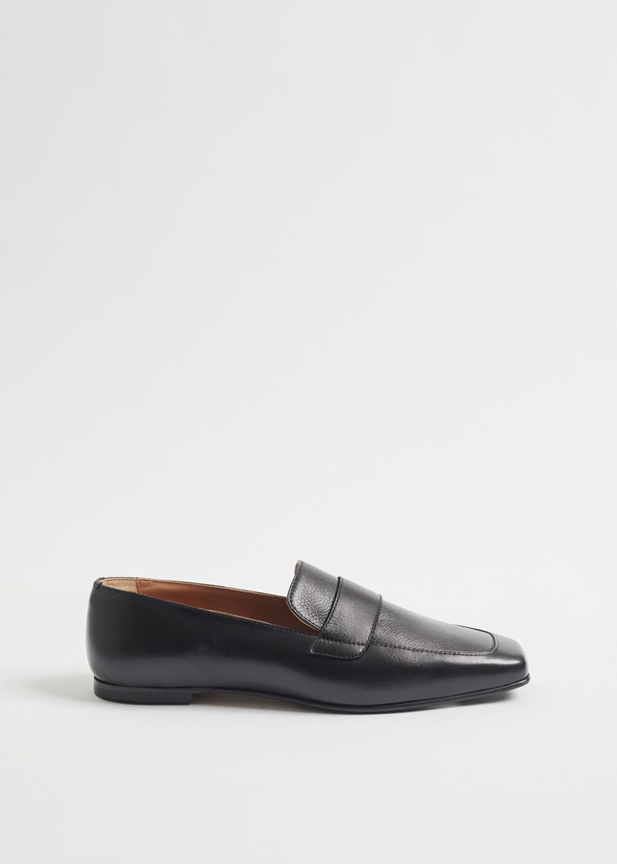 Sko & Other Stories | Klassiske Slim Laeder Loafers Sort