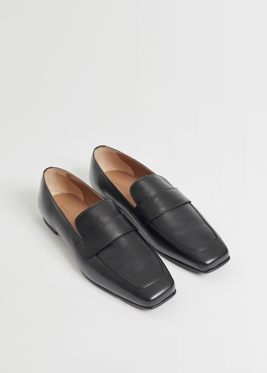 Sko & Other Stories | Klassiske Slim Laeder Loafers Sort