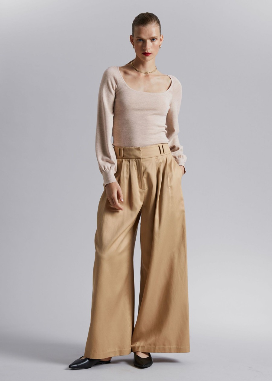 Toj & Other Stories | Slim-Fit Blod Strik Top Beige