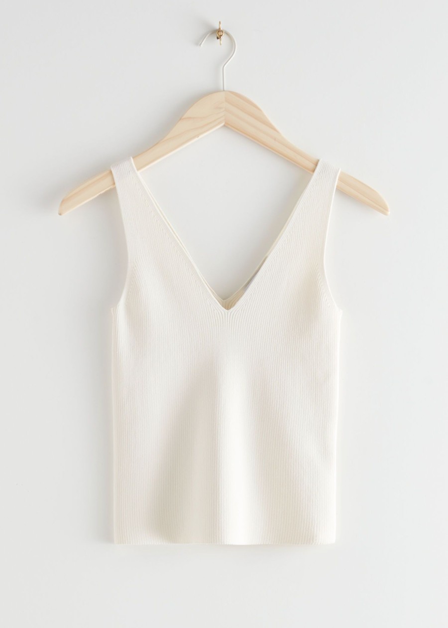 Toj & Other Stories | Ribstrik Tanktop Hvid