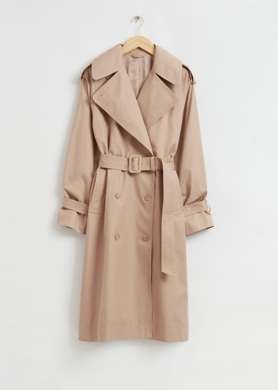 Toj & Other Stories | Afslappet Trenchcoat Med Lang Pasform Stovet Beige