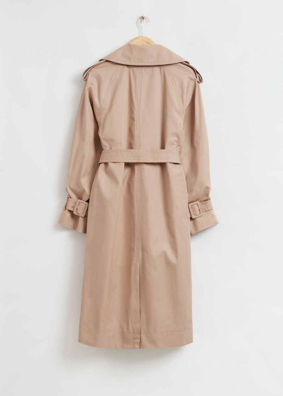 Toj & Other Stories | Afslappet Trenchcoat Med Lang Pasform Stovet Beige