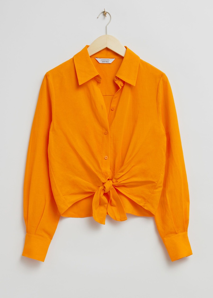 Toj & Other Stories | Tie Knot Skjorte Lys Orange