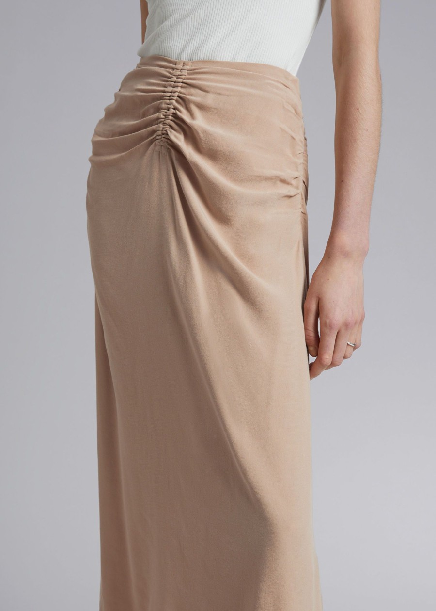 Toj & Other Stories | Ruched Midi-Nederdel Stovet Beige