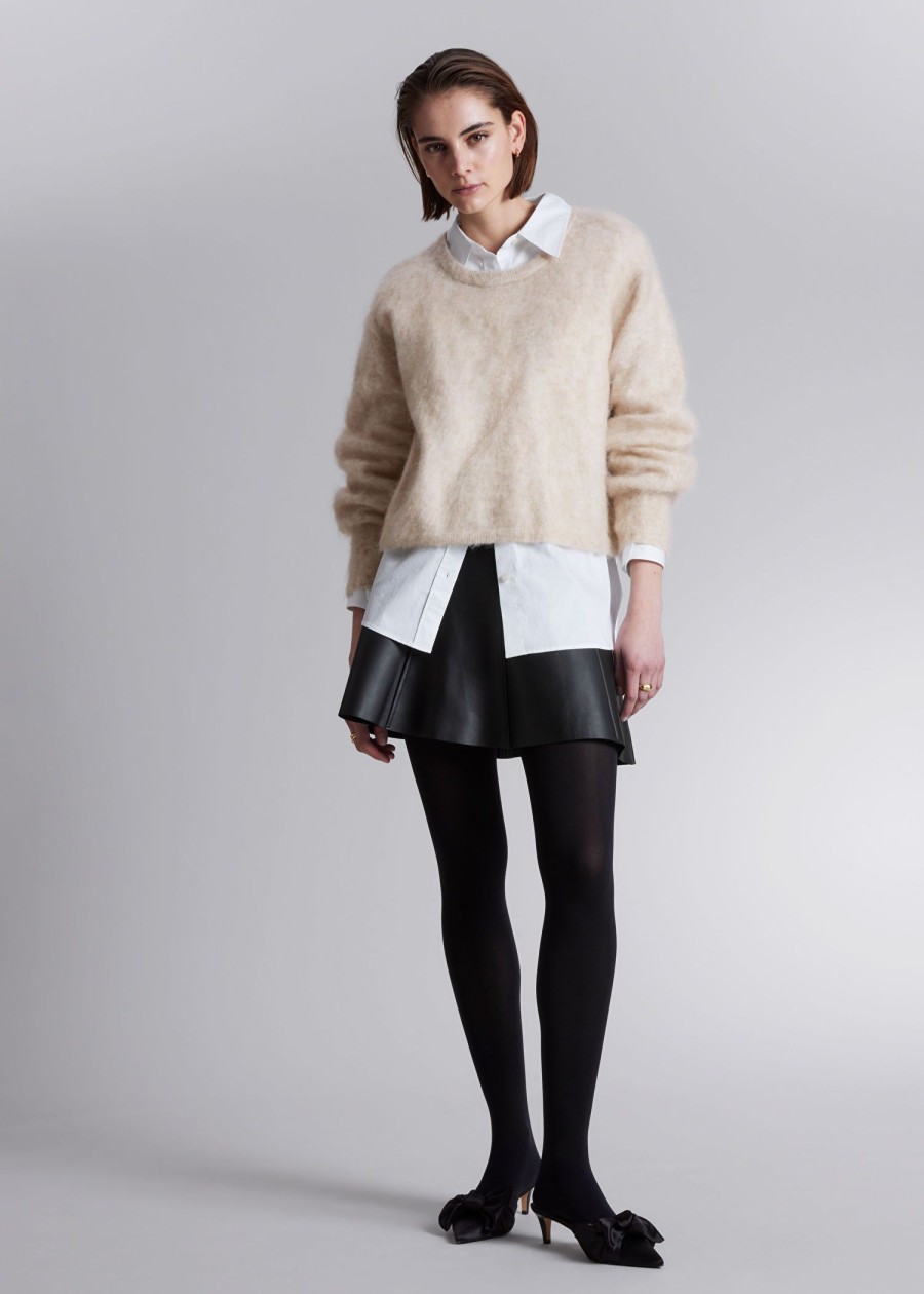 Toj & Other Stories | Fuzzy Knit Jumper Beige