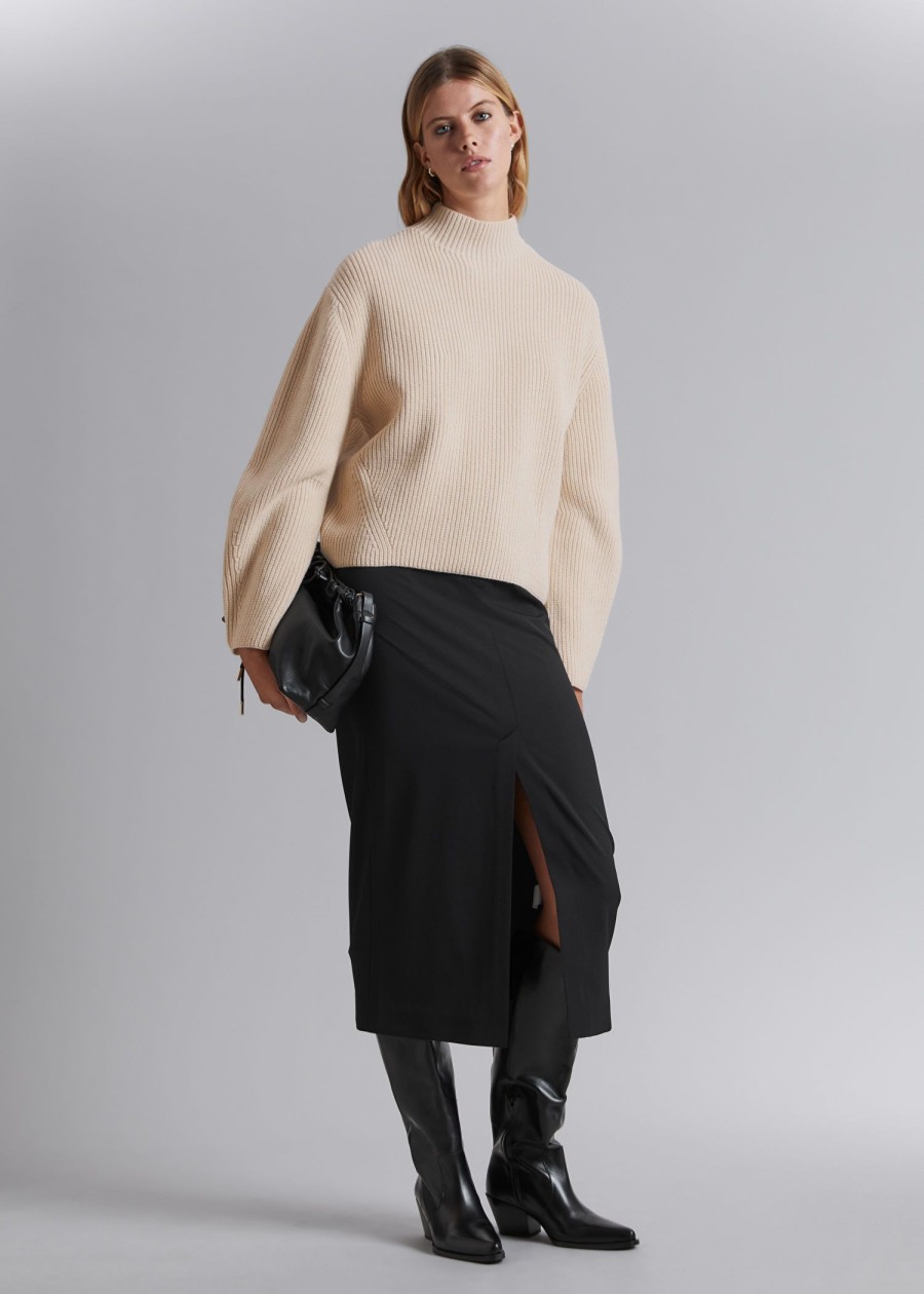 Toj & Other Stories | Mock Neck Merino Jumper Flode