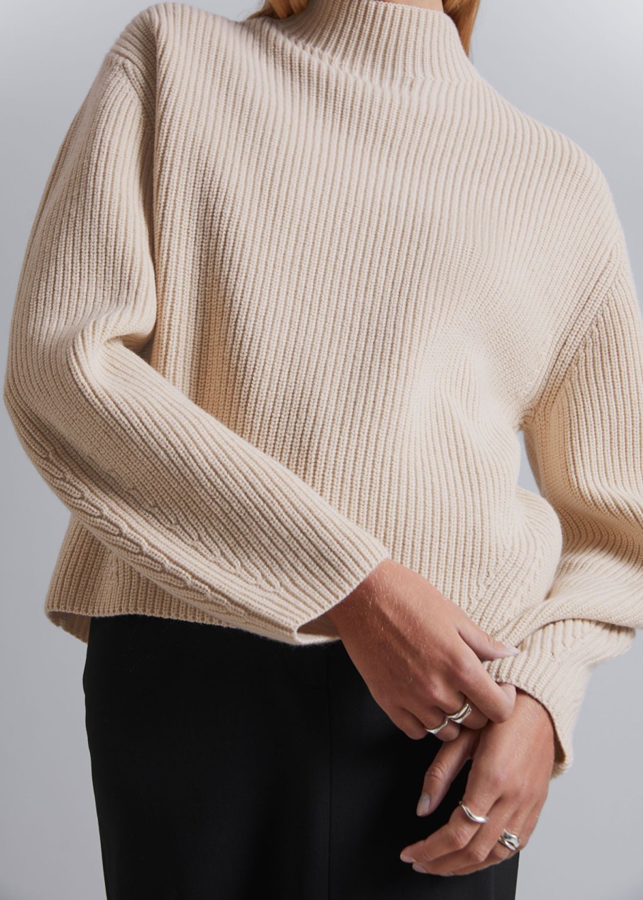 Toj & Other Stories | Mock Neck Merino Jumper Flode