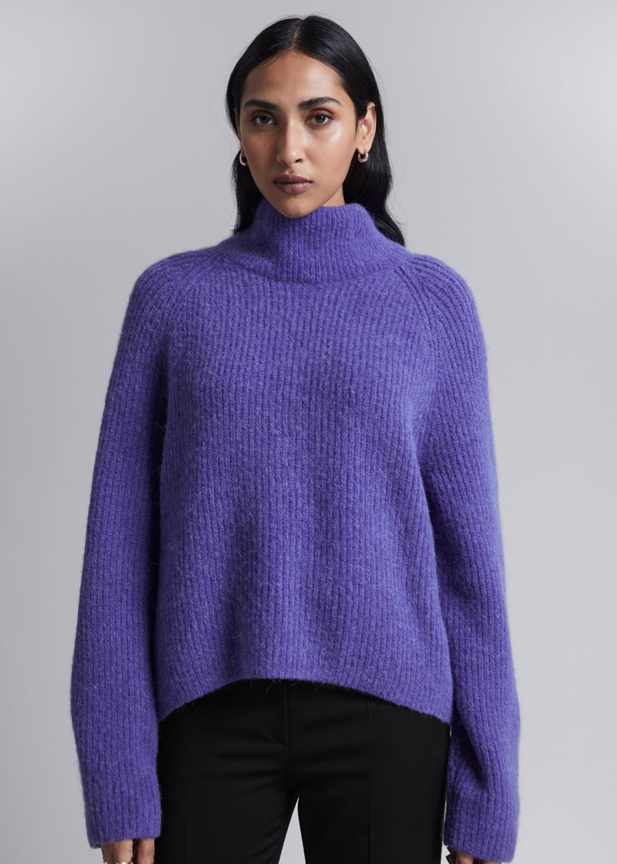 Toj & Other Stories | Strikket Mock Neck Jumper Lilla