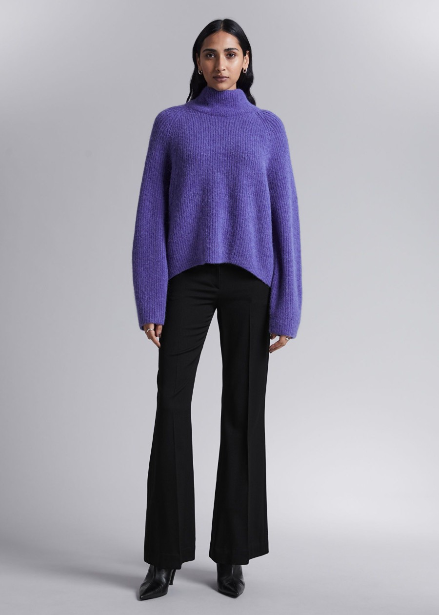 Toj & Other Stories | Strikket Mock Neck Jumper Lilla