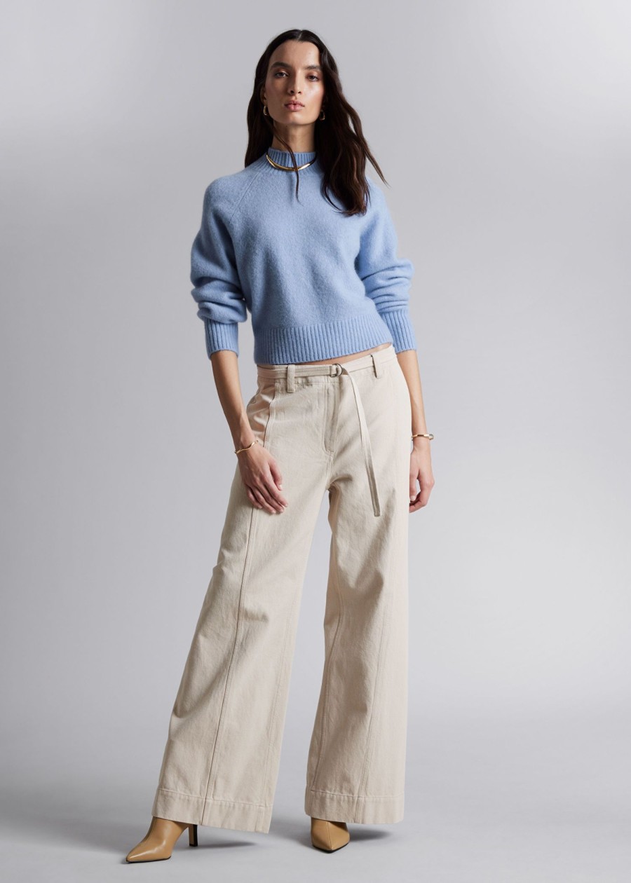 Toj & Other Stories | Mock Neck Uld Jumper Lysebla