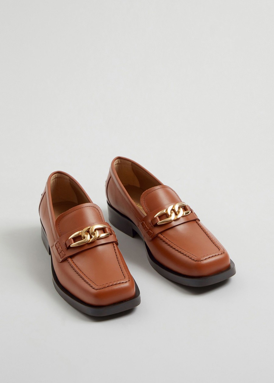 Sko & Other Stories | Laederloafers Med Firkantet Ta Cognac