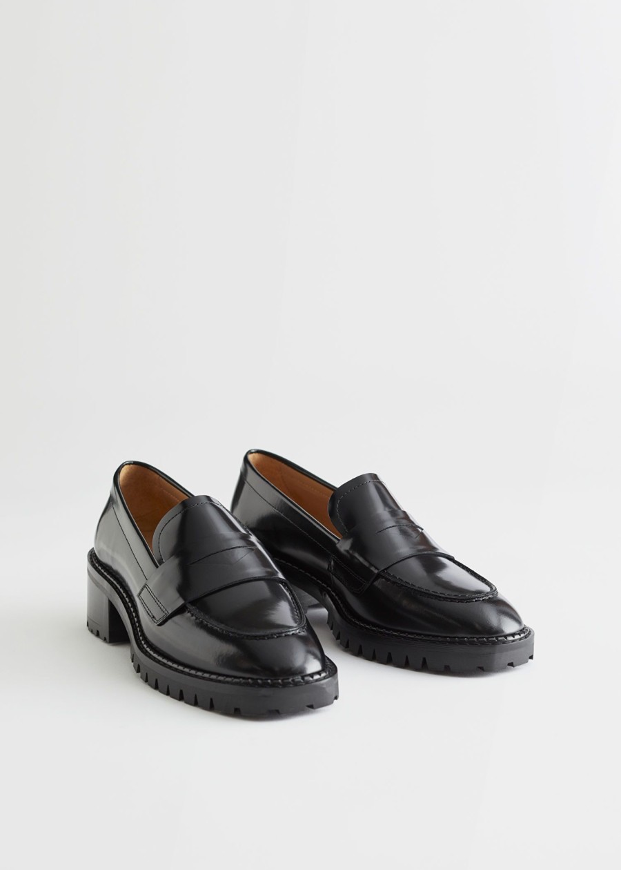 Sko & Other Stories | Penny Loafers I Laeder Med Haele Sort