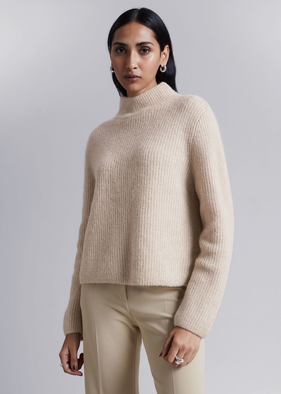 Toj & Other Stories | Boxy Heavy Knit Jumper Beige