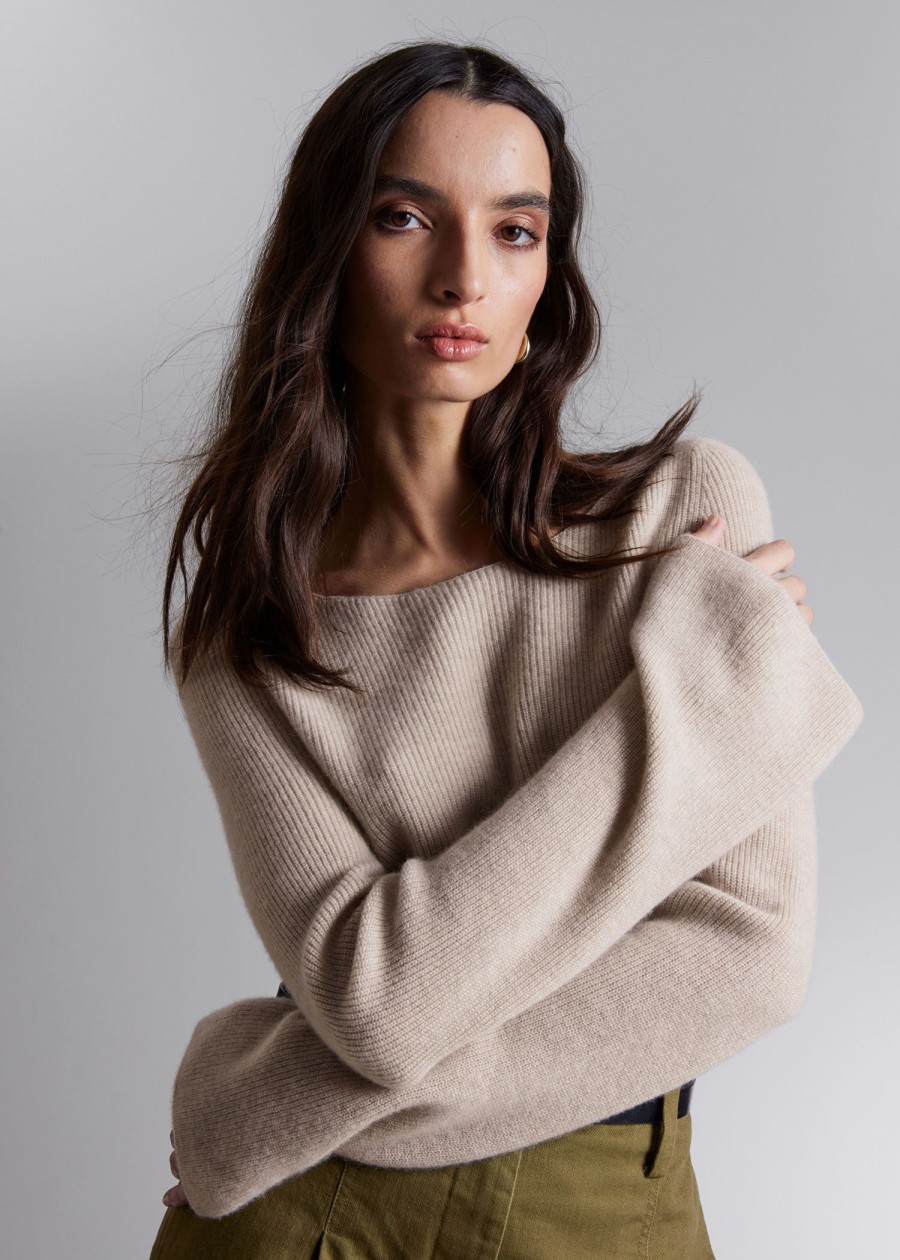 Toj & Other Stories | Bell Sleeve Cashmere Jumper Muldvarp