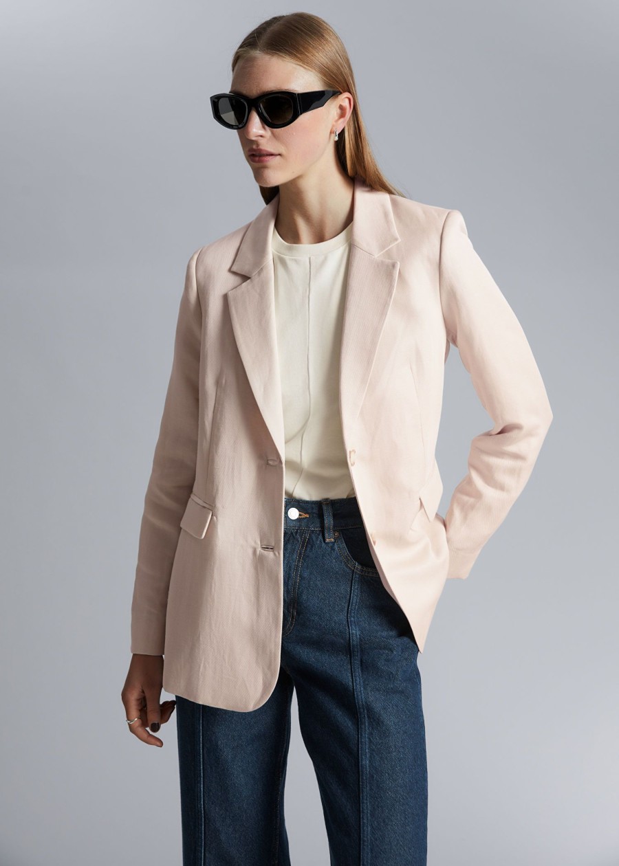 Toj & Other Stories | Afslappet Linned Blazer Lys Beige