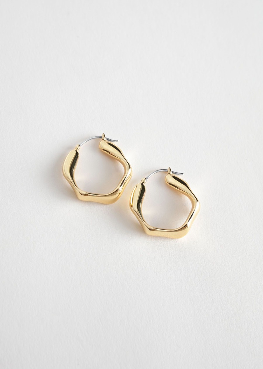 Smykker & Other Stories | Wavy Hoop Oreringe Guld