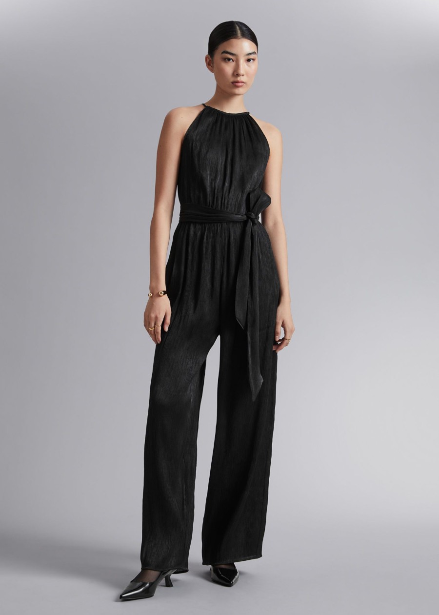 Toj & Other Stories | Halterneck Jumpsuit Med Baelte Sort