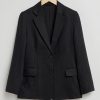 Toj & Other Stories | Afslappet Enkeltradet Linned Blazer Sort