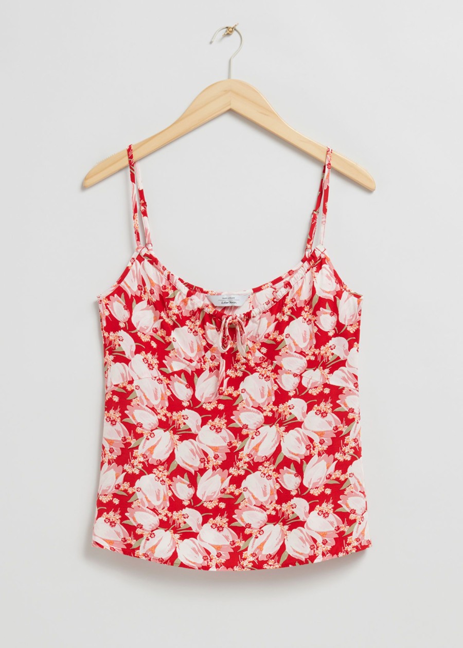 Toj & Other Stories | Strappy Snore Detalje Top Rod/Pink Blomsterprint