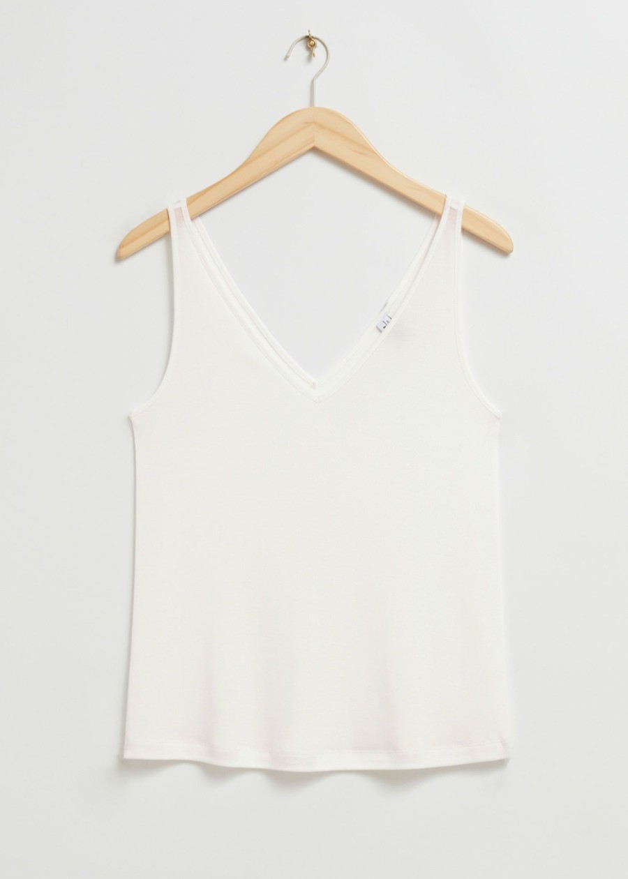 Toj & Other Stories | Loose-Fit V-Hals Vest Top Hvid