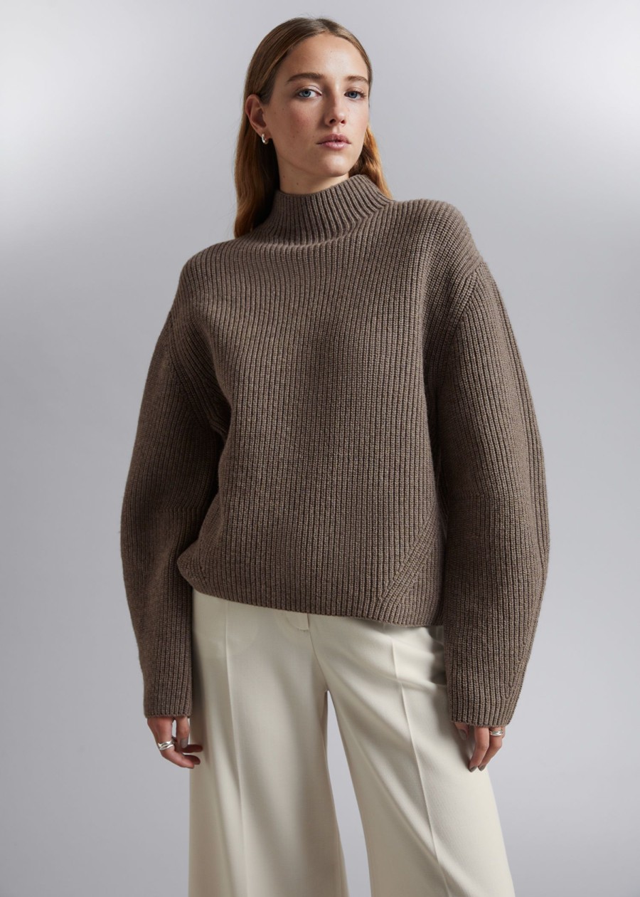 Toj & Other Stories | Mock Neck Merino Jumper Muldvarp