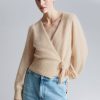 Toj & Other Stories | Strikket Wrap Cardigan Beige