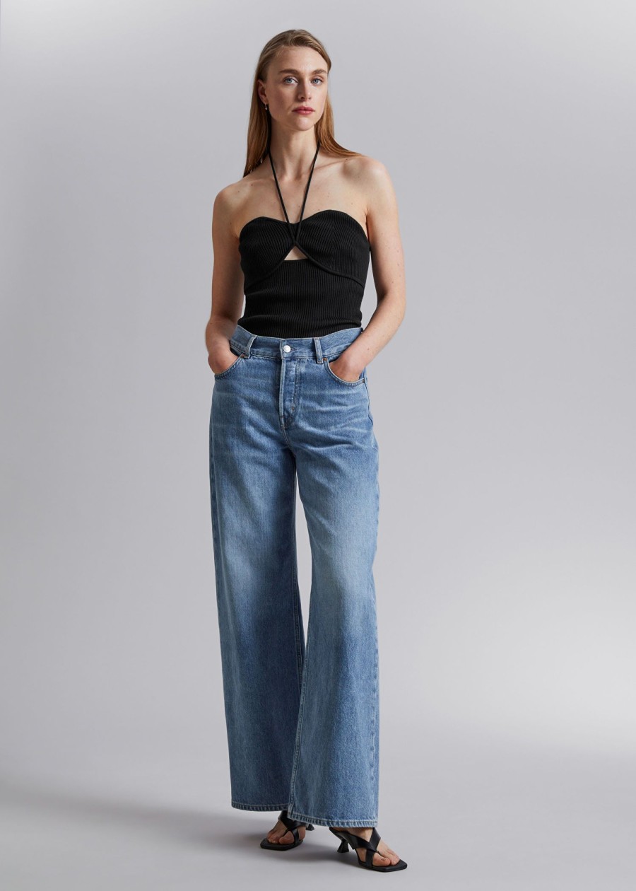 Toj & Other Stories | Ribbet Halterneck Bustier Top Sort