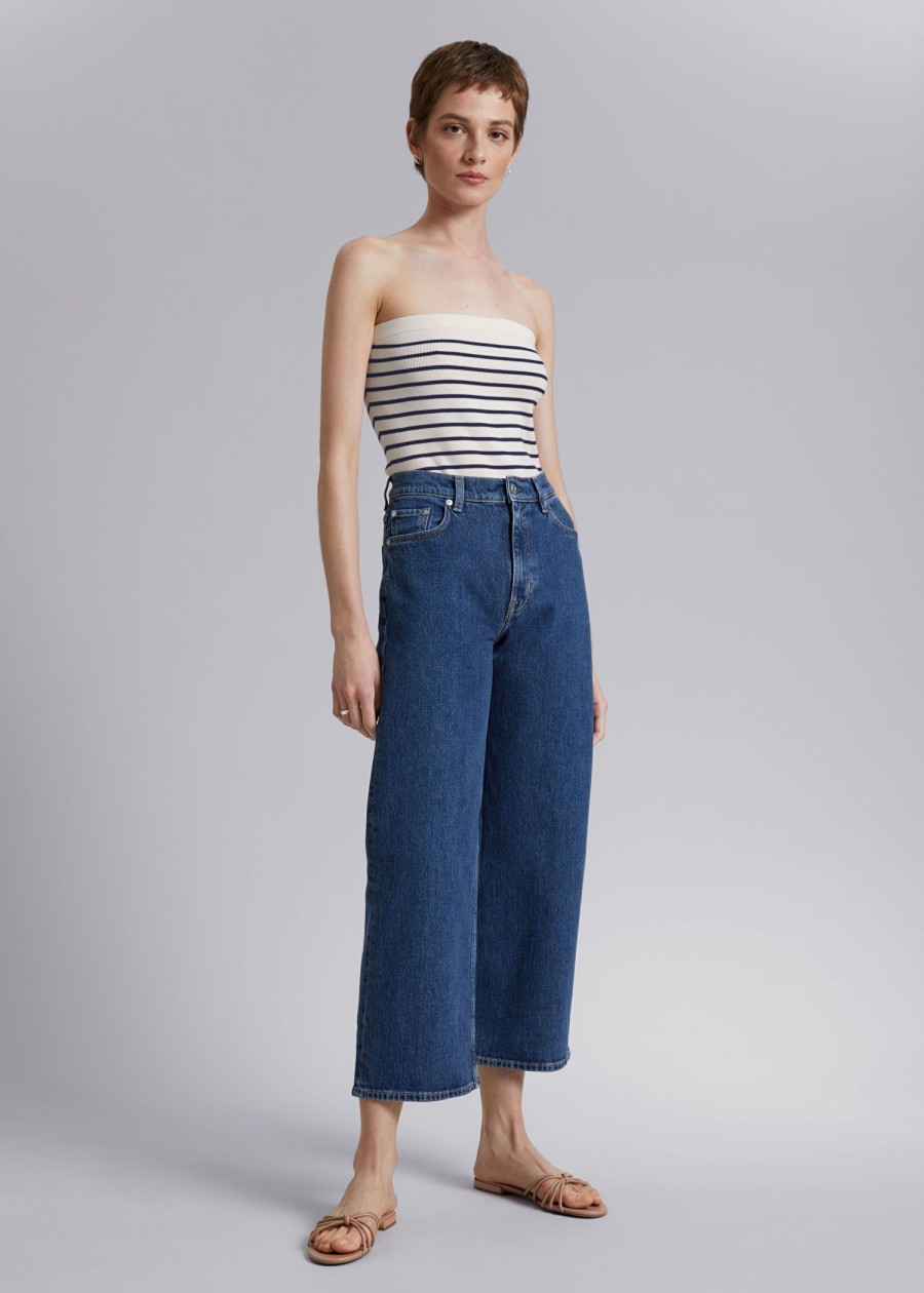 Toj & Other Stories | Tube Top Hvid/Navy Stribet