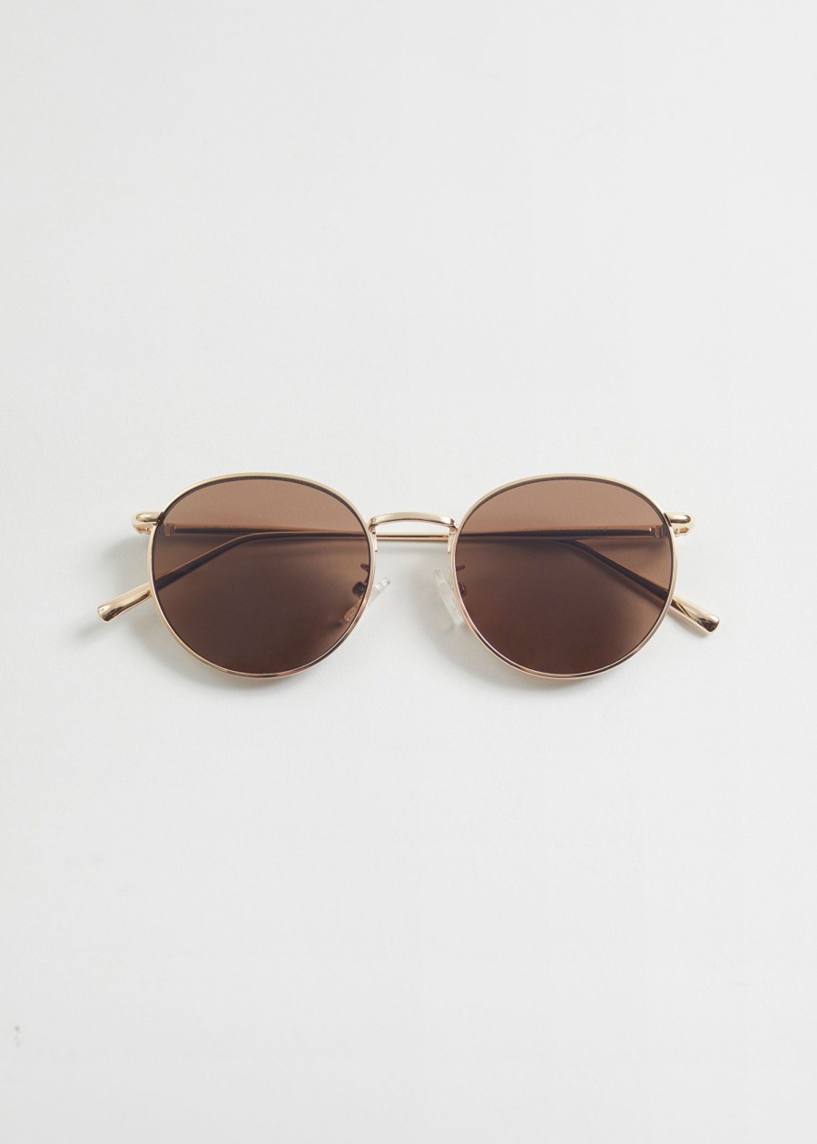 Tilbehor & Other Stories | Oval Slim Frame Solbriller Guld