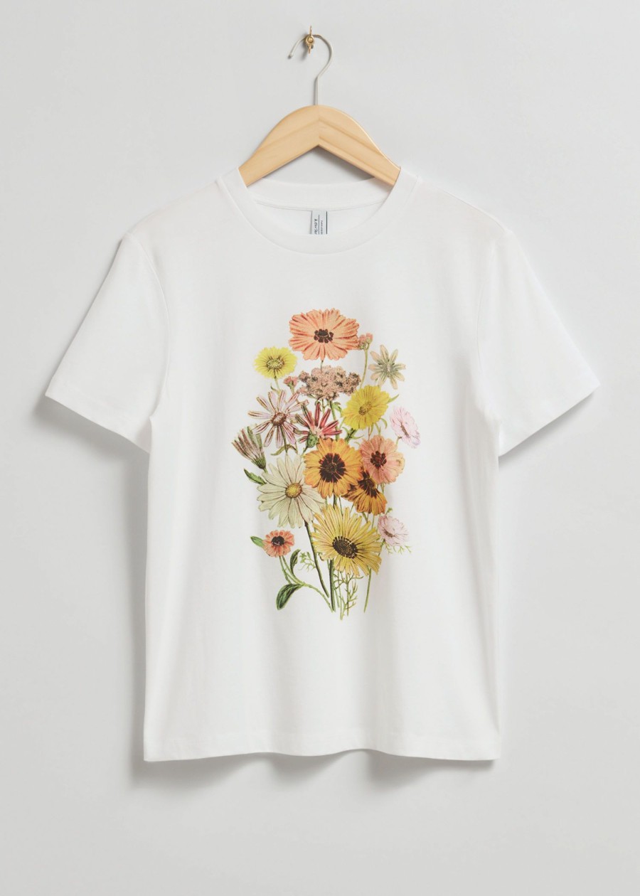 Toj & Other Stories | Blomster T-Shirt Hvid